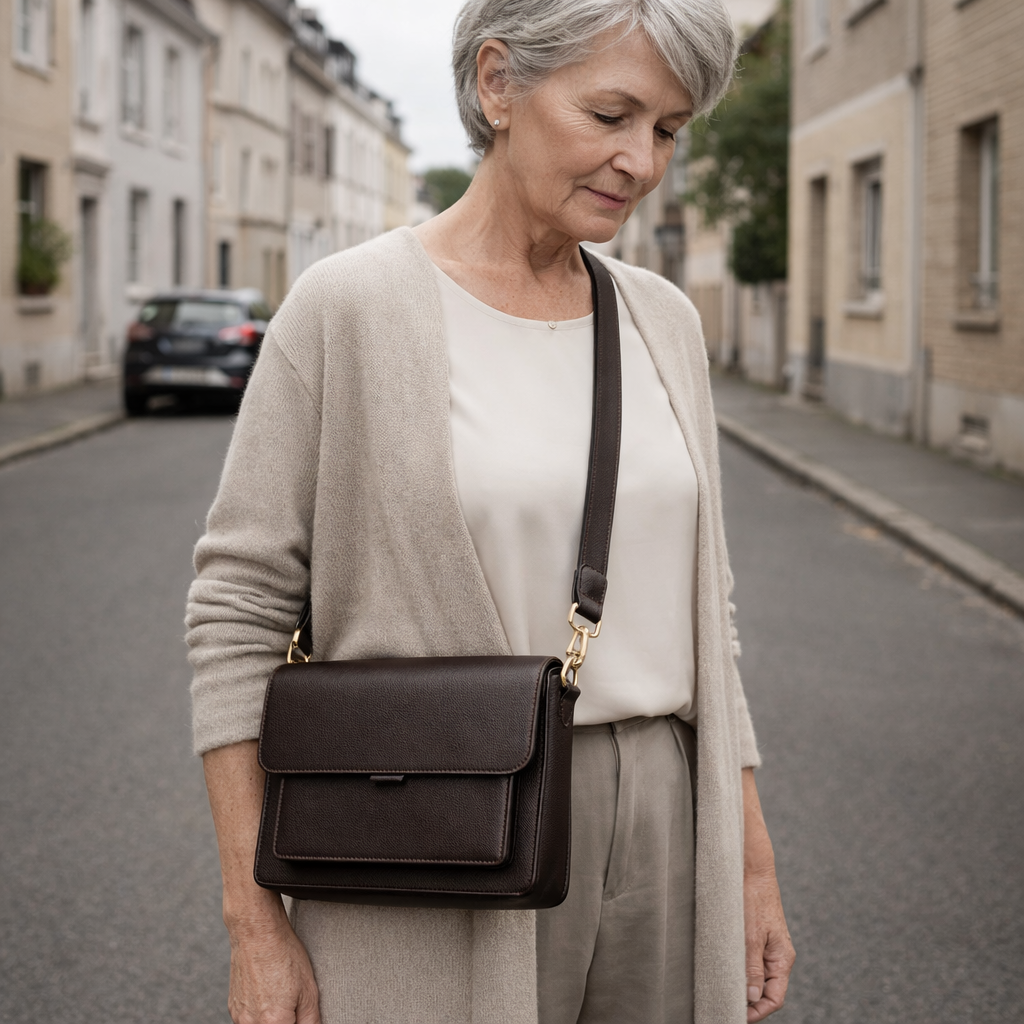 Beverly läder axelväska