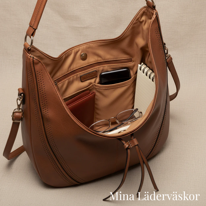 Minerva Läder axelväska