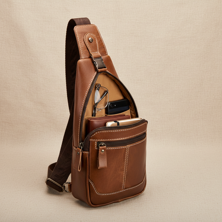 Leon läderbröstväska