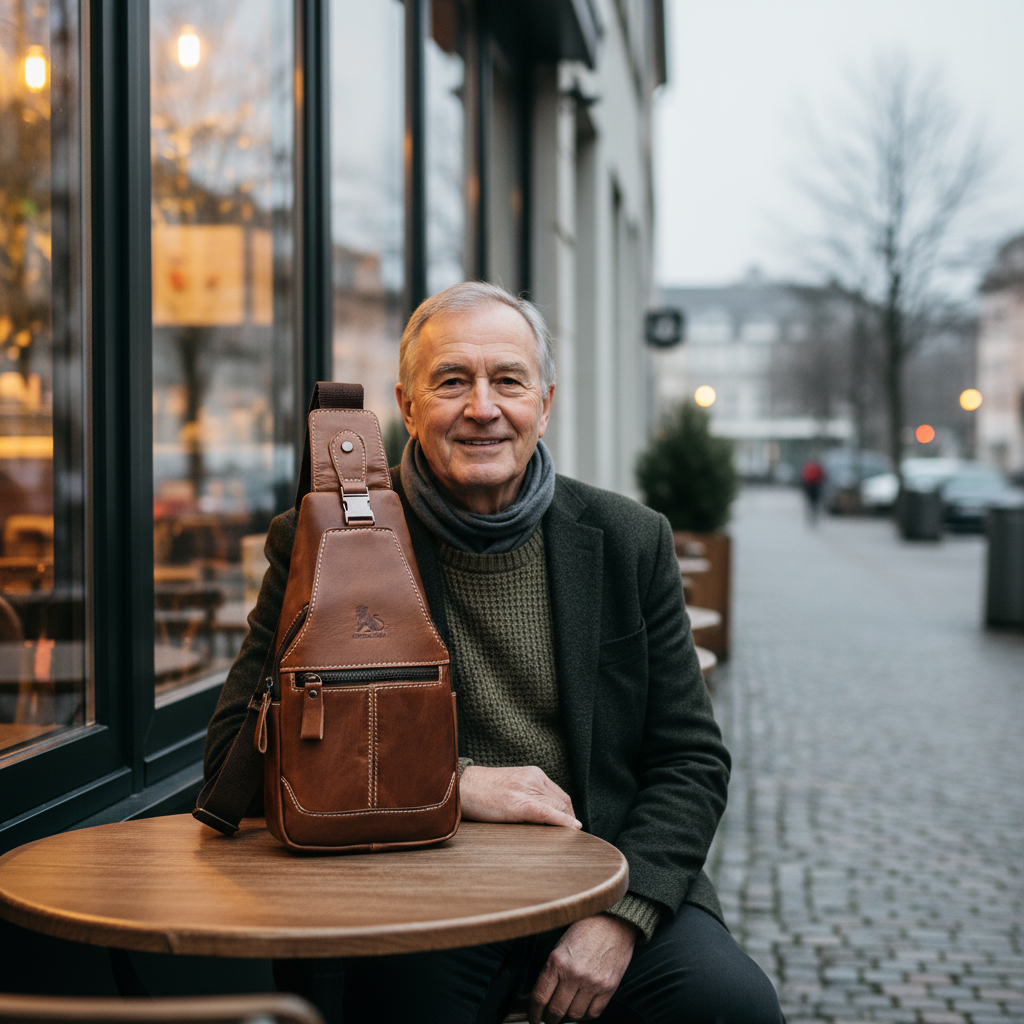 Leon läderbröstväska