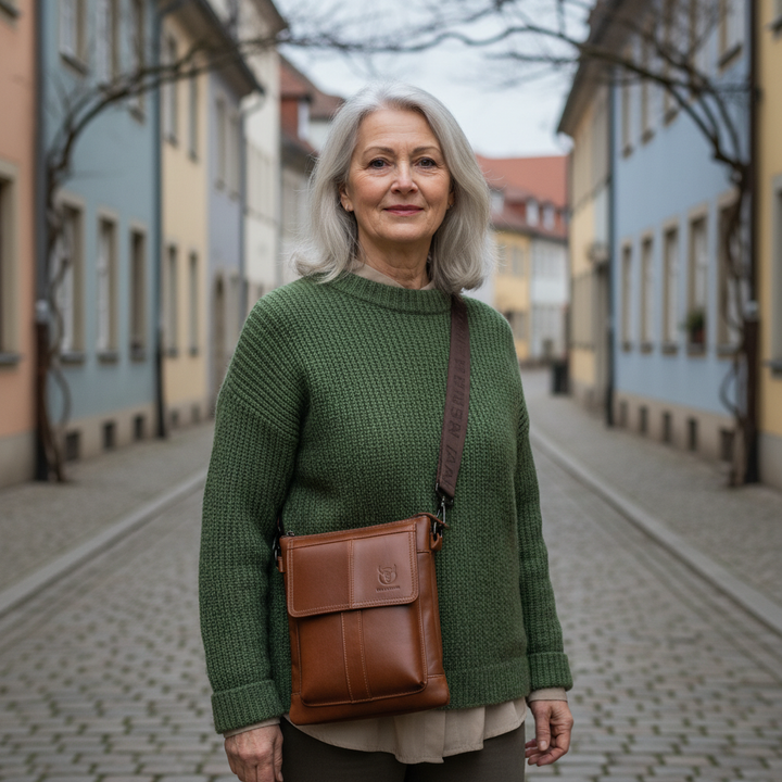 Anton läder axelväska