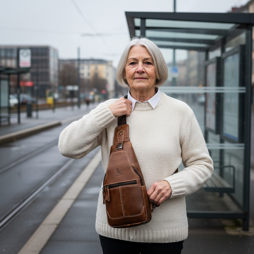 Leon läderbröstväska